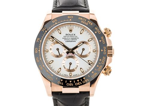 rolex watches daytona everose gold leather strap|rolex daytona 116515 everose gold.